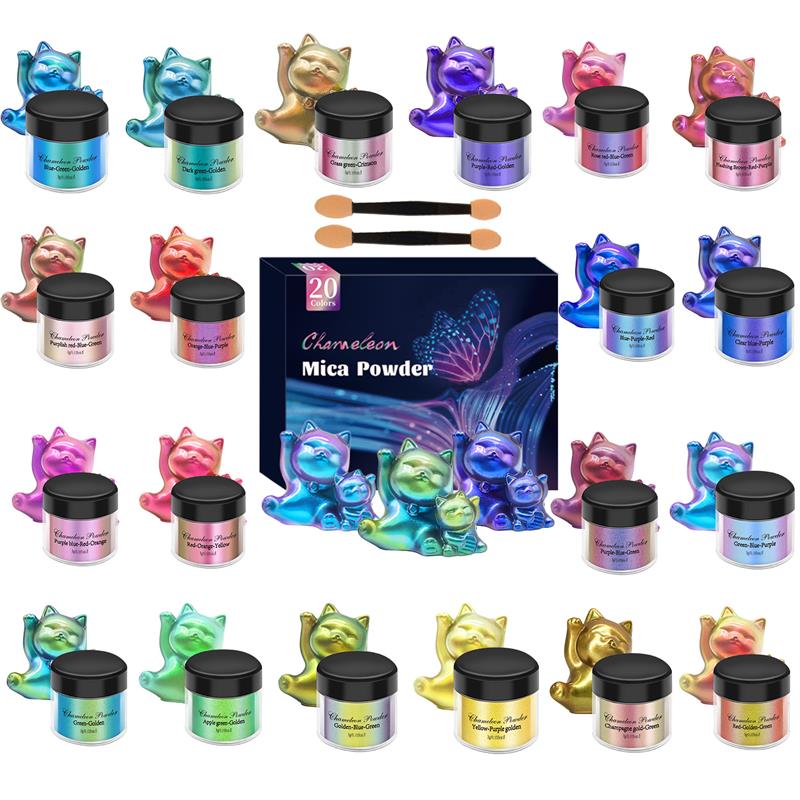 Epoxy Uv Resin Kit - Ensemble de 10/20 couleurs de pigments