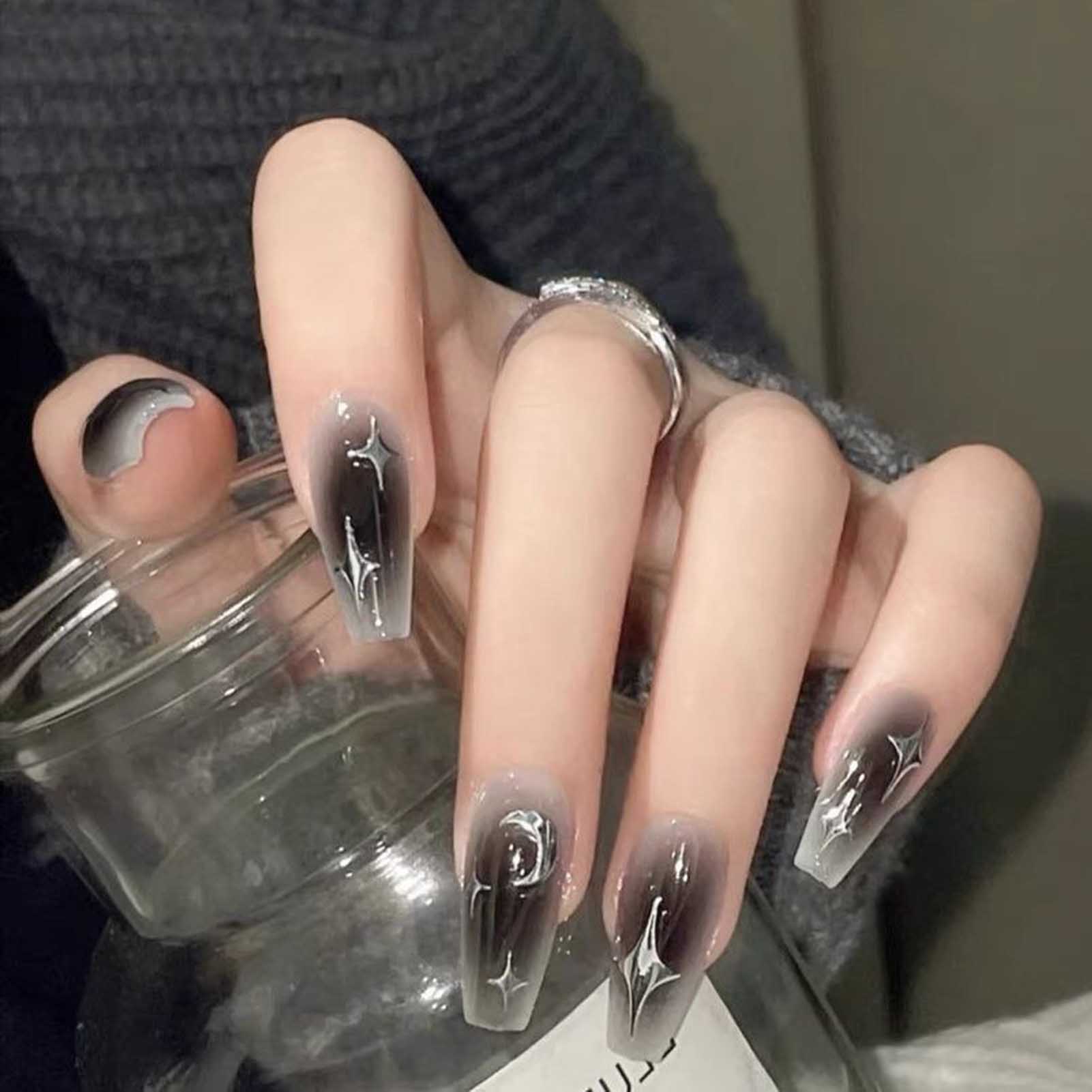 Resin Glitter Pack - 24 pièces/boîte couleur noire doux Cool