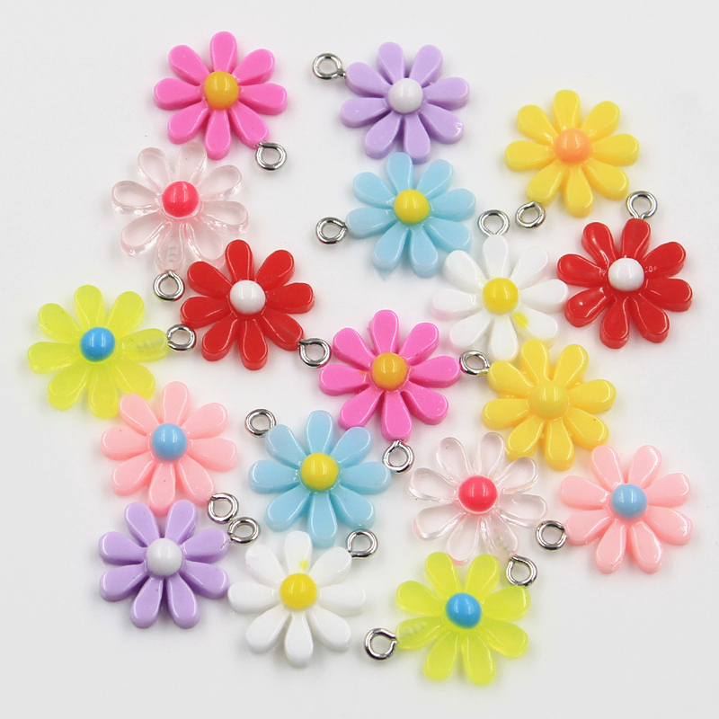 Flower Preservation Resin - 30 pièces breloques fleur tournesol marguerite