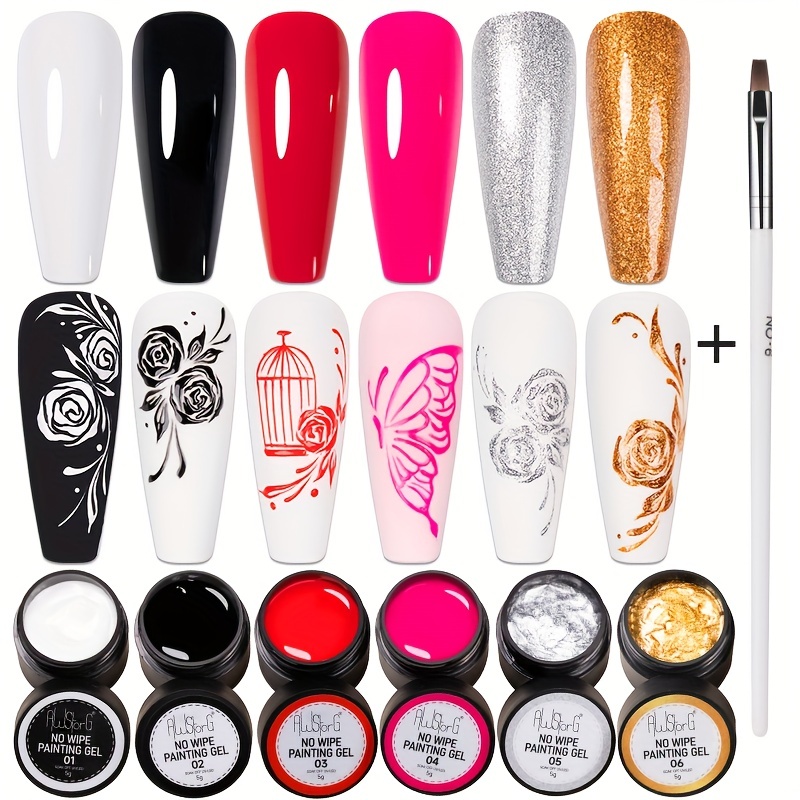 Resin Glitter Pack - AWStorG-Gel UV solide sans essuyage, vernis