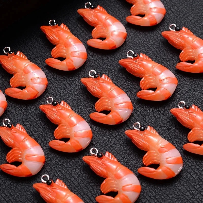 Resin Craft Supplies - 10 Breloques 3D Simulées Homard et