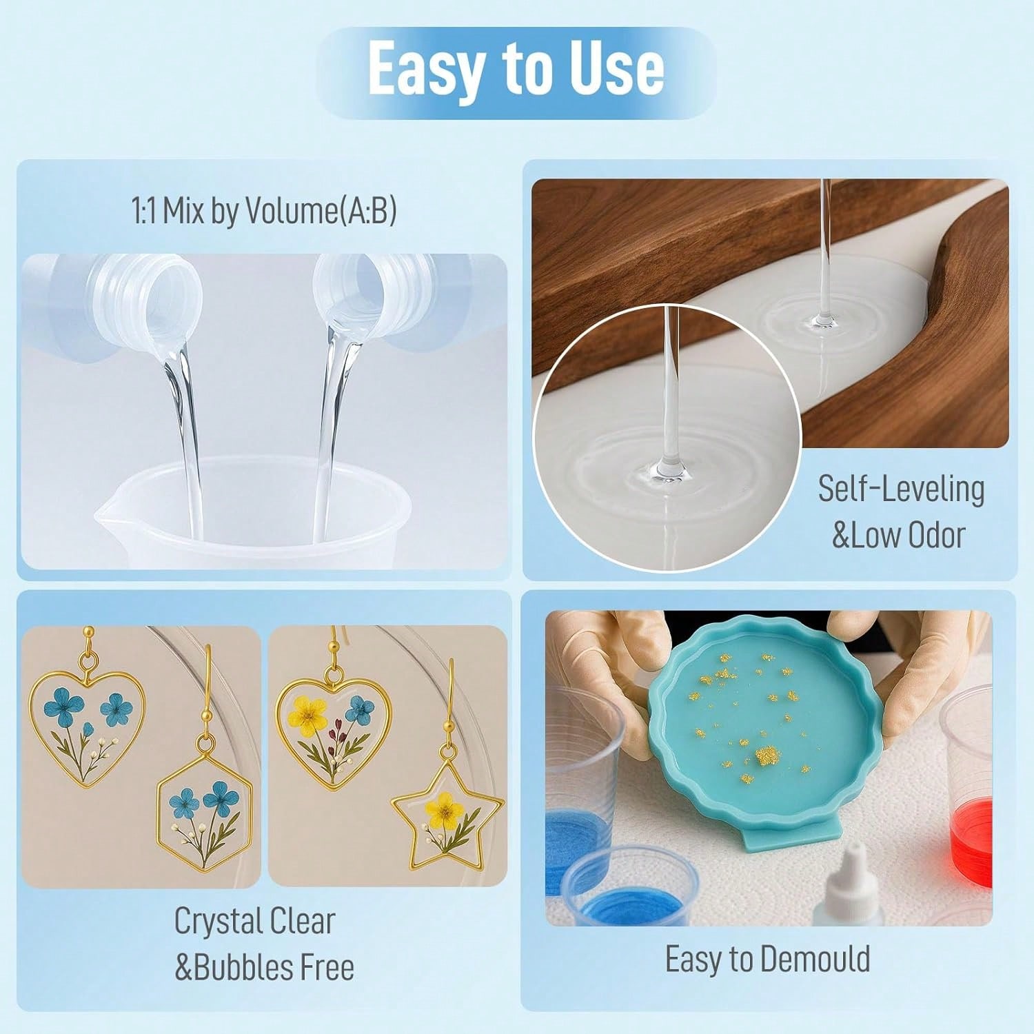 Résine époxy transparente 1:1, - Resin Jewelry Kit avis et prix