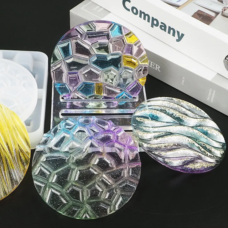 Moule en cristal époxy ondulé, - Coaster Mold Round avis et prix