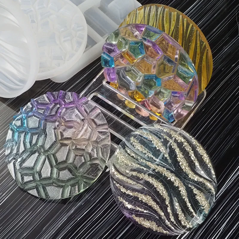 Moule en cristal époxy ondulé, - Coaster Mold Round avis et prix