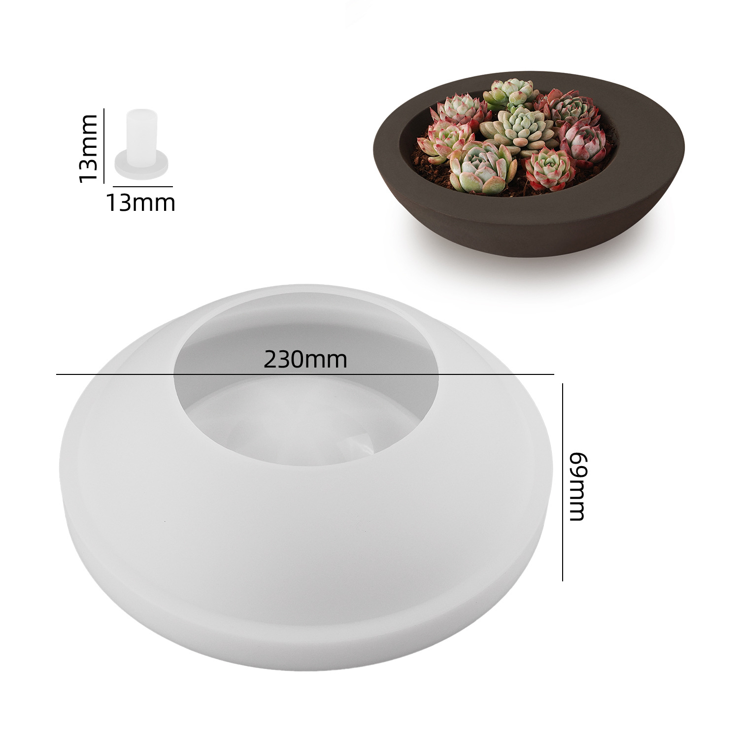 Moule rond irrégulier en Silic - Coaster Mold Round avis et prix